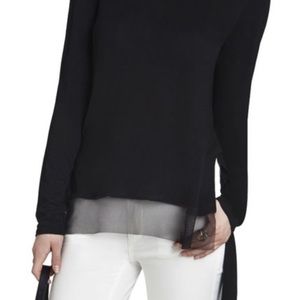 Black long sleeve BCBG top